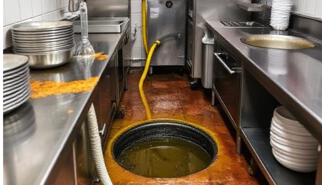 Fats oils and grease buildup