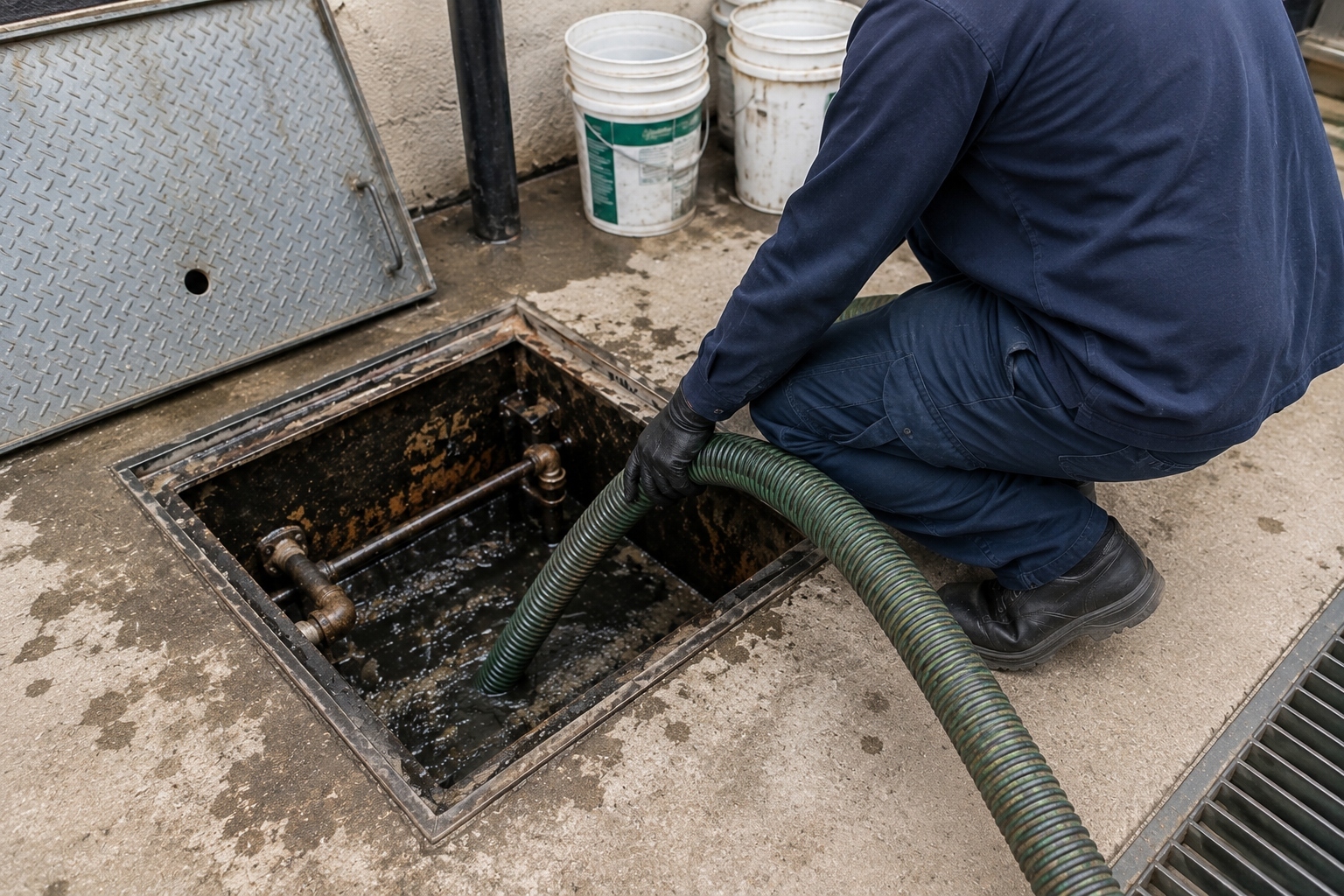 Grease Trap Deep Cleaning